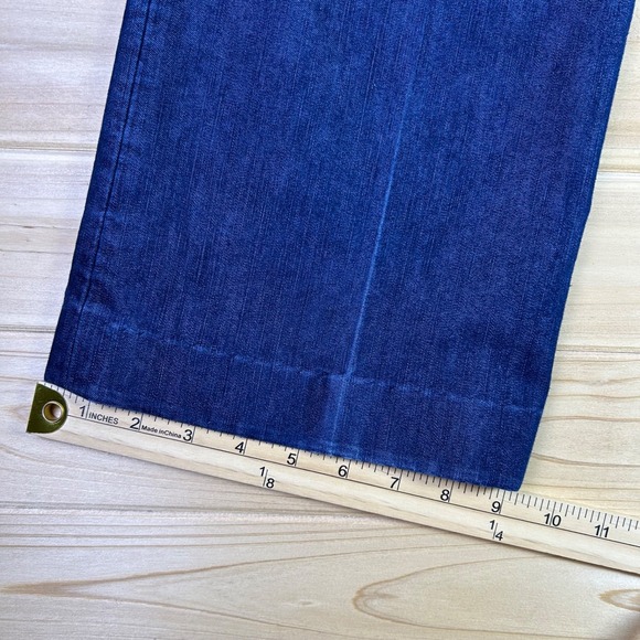 Halogen Jeans Womens 2 Taylor Fit Wide Leg Trouser Low Rise Denim Blue Jeans - Picture 7 of 10